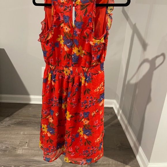 Orange, floral, Old Navy dress - Picture 2 of 2